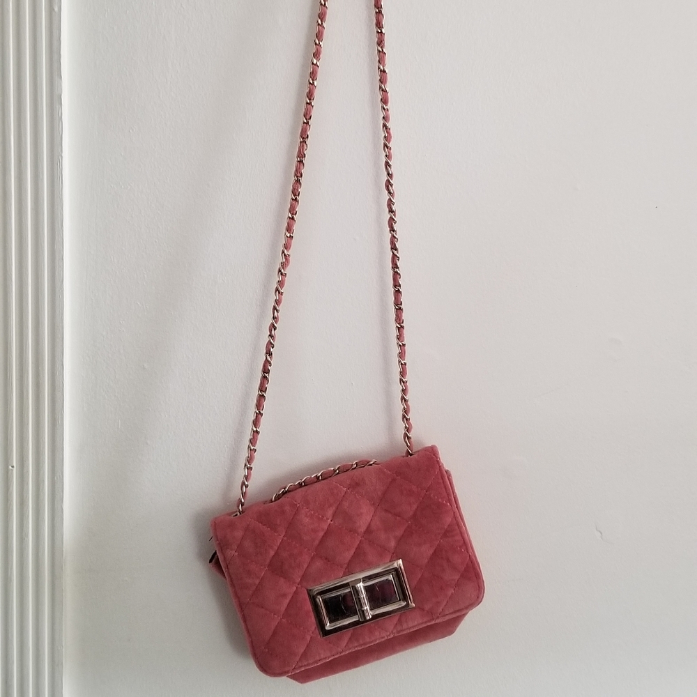 Velvet Mauve Pink Crossbody Bag
